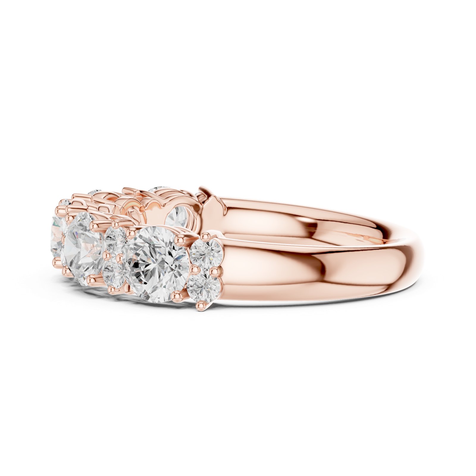 Gold Ring DDLR-697, Rose Gold, view 3