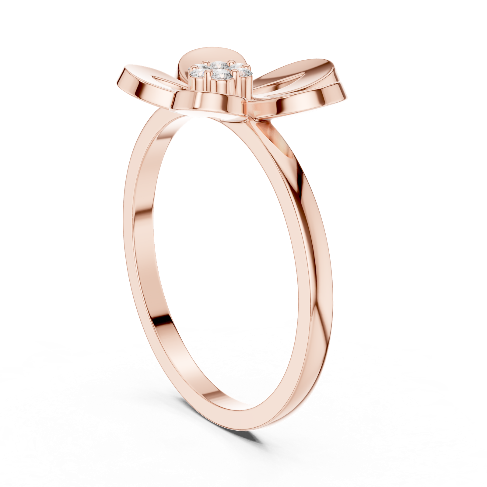 Gold Ring DR-6202, Rose Gold, view 1