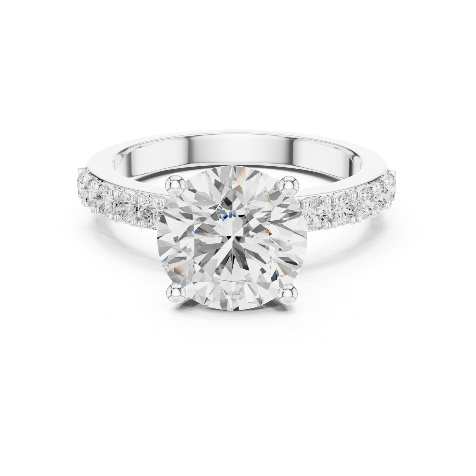 Gold Ring DDLR-750, White Gold, view 4