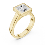 Gold Jewelry L36-3, Princess center stone, Yellow Gold, view 2