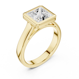 Gold Jewelry L36-3, Princess center stone, Yellow Gold, view 2