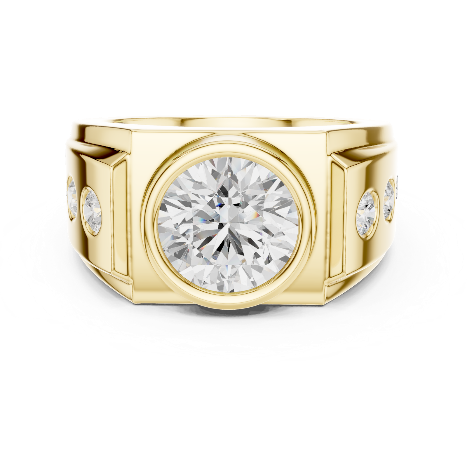 Gold Men's Ring GGR-0003, Yellow Gold, view 4