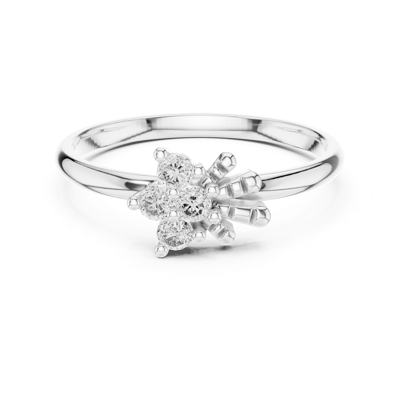 Gold Ring LR-01 (91), White Gold, view 4