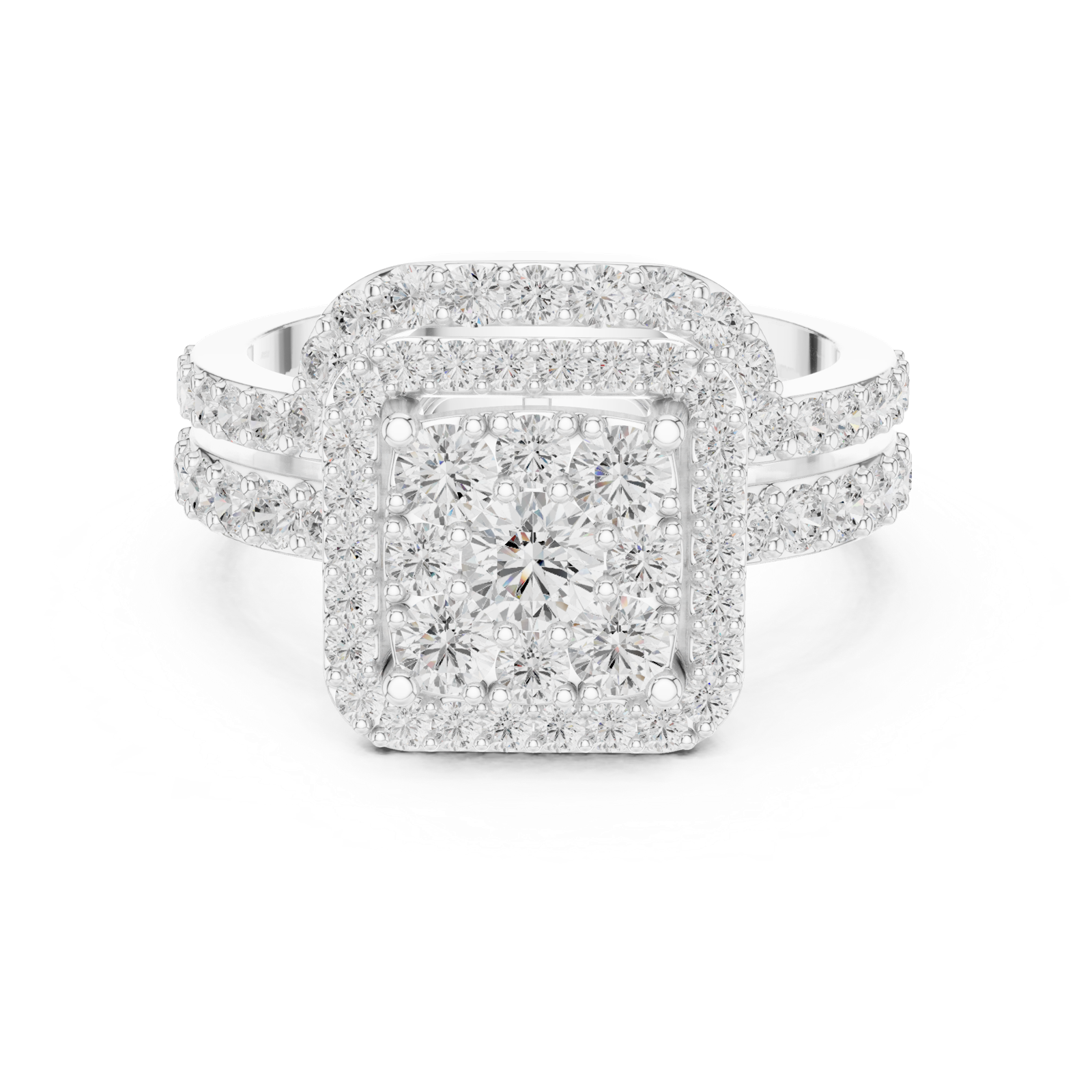 Gold Ring DDLR-583, White Gold, view 4