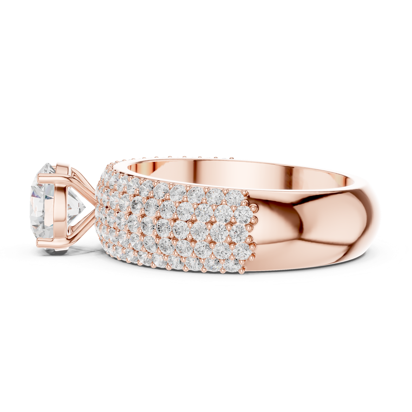 Gold Ring DDLR-1098, Rose Gold, view 3