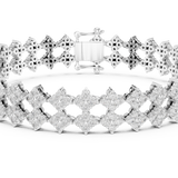 14K Solid Gold Lab Diamond Bracelet, White Gold, view 4