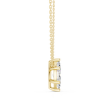 Gold Jewelry DDPO-001, Marquise center stone, Yellow Gold, view 3