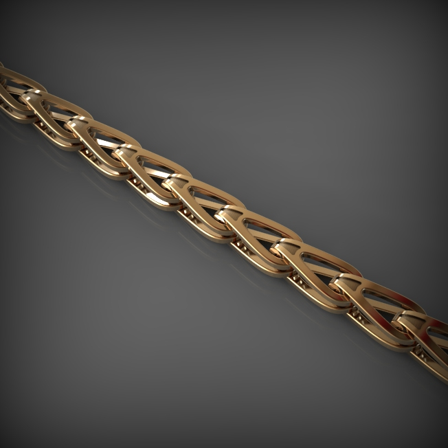 14K Solid Gold Men's Chain Necklace, Yellow Gold