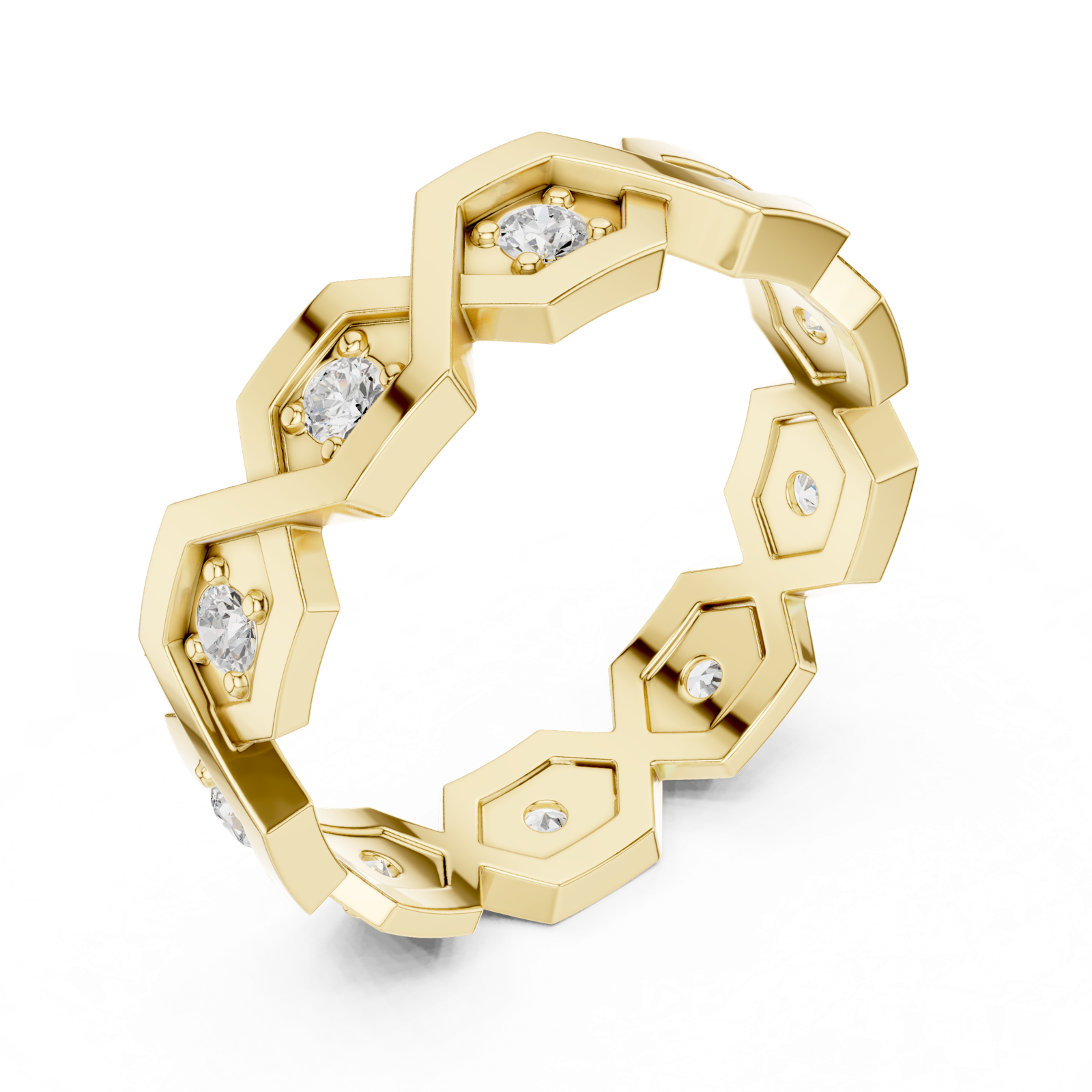 Gold Ring L22-R6, Yellow Gold, view 2