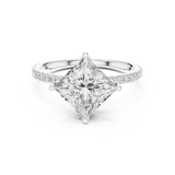 Gold Jewelry L36-16, Princess center stone, White Gold, view 4