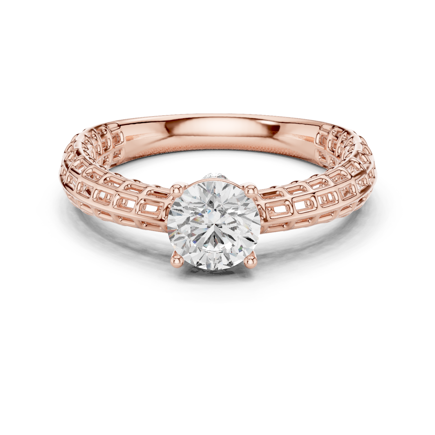 Gold Ring DDLR-810, Rose Gold