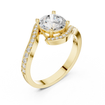 Gold Ring DDLR-803, Yellow Gold, view 2