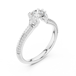 Gold Ring LR-0331, White Gold, view 2