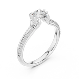 Gold Ring LR-0331, White Gold, view 2