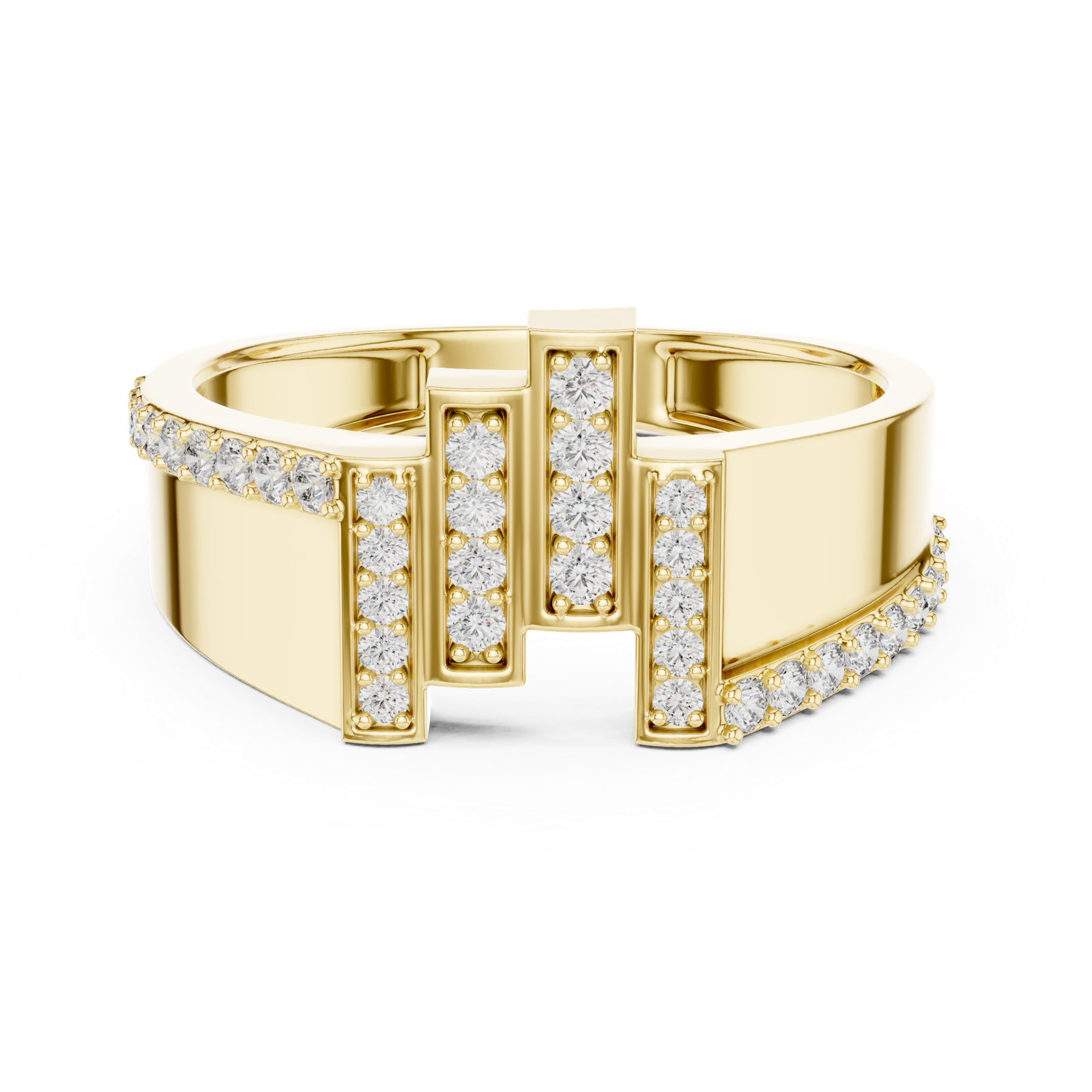 Gold Ring LR-01 (28), Yellow Gold, view 4