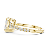 Gold Ring DDLR-039, Oval center stone, Yellow Gold, view 3