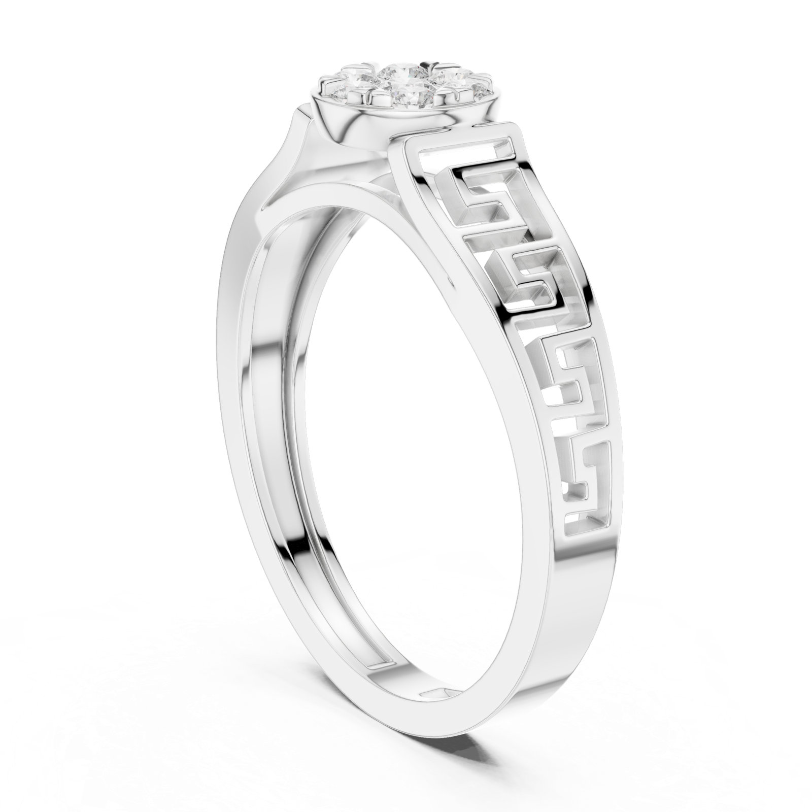 Gold Ring DDLR-825, White Gold, view 1