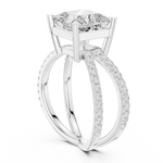 Gold Jewelry L36-25, Princess center stone, White Gold, view 1