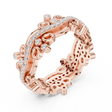 Gold Ring R44, Rose Gold, view 2