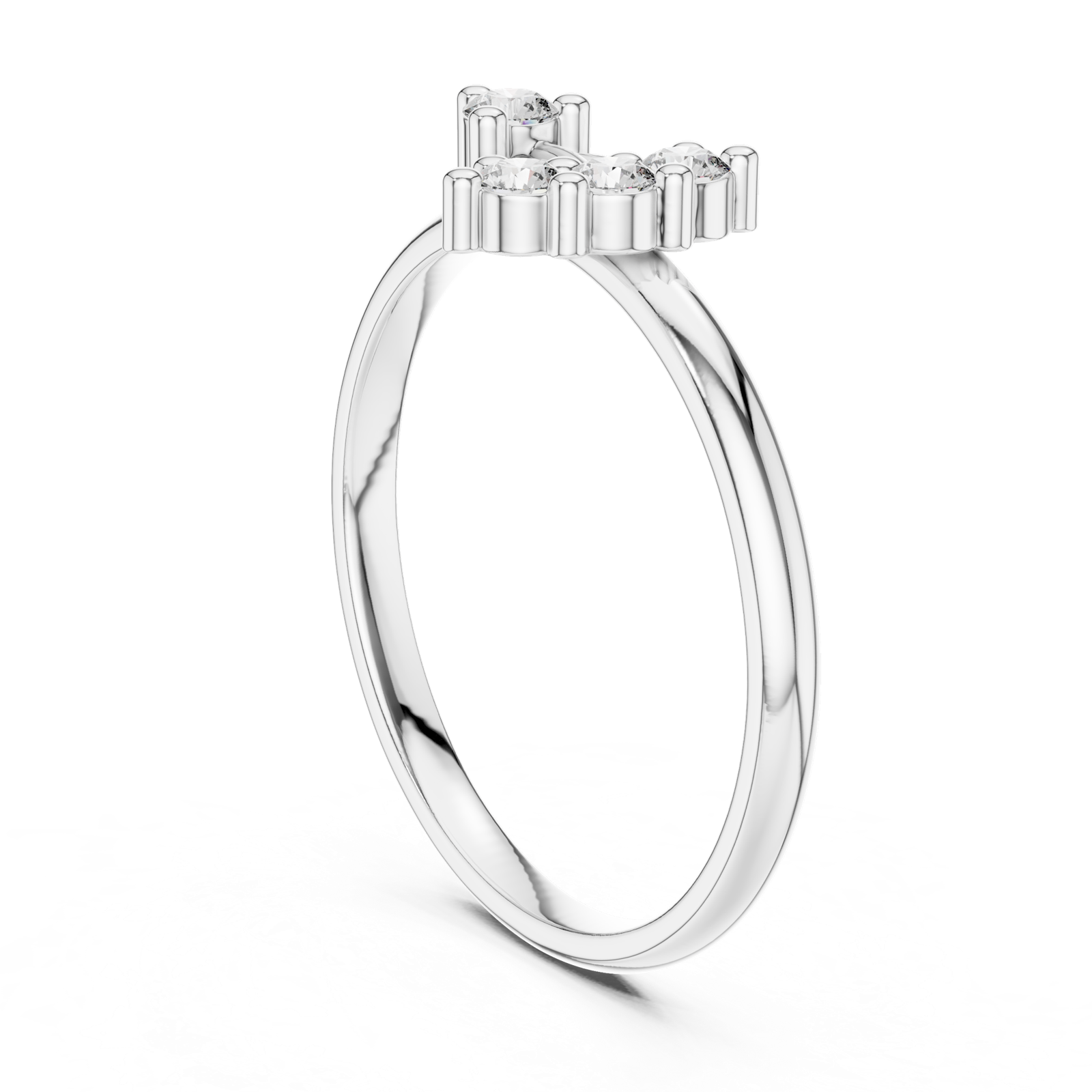 Gold Ring 1 (455), White Gold, view 1