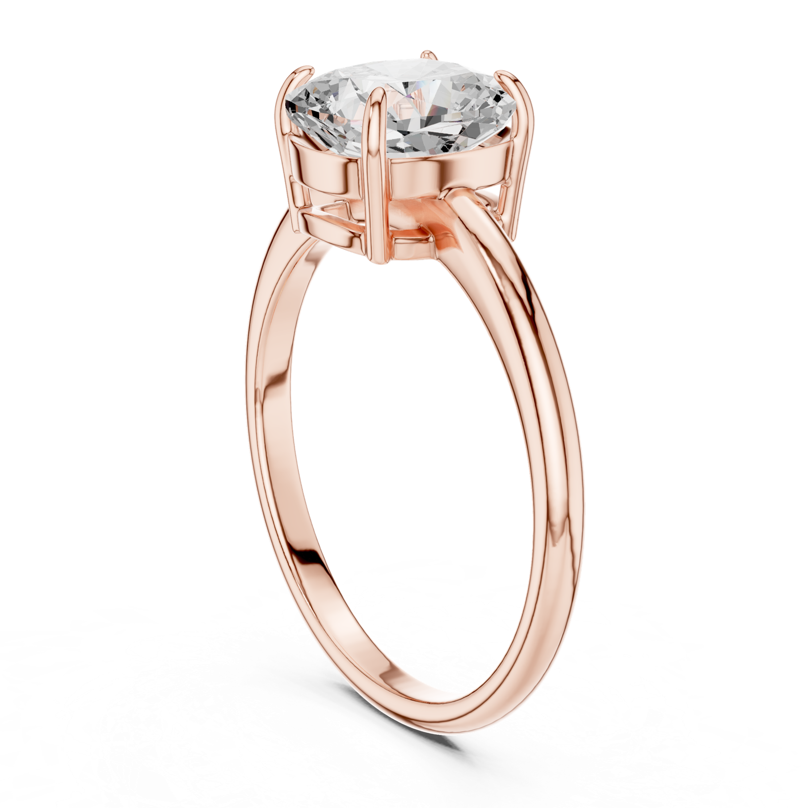 Gold Ring DDLR-808, Rose Gold, view 1