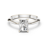 Gold Jewelry L36-6, Radiant center stone, White Gold