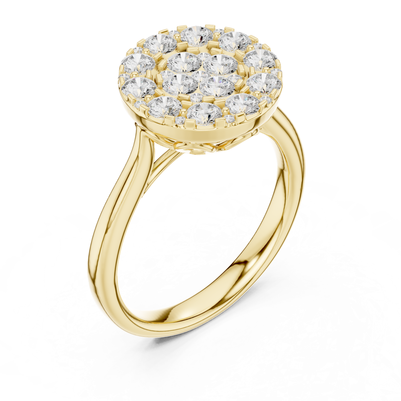Gold Ring DDLR-781, Yellow Gold, view 2