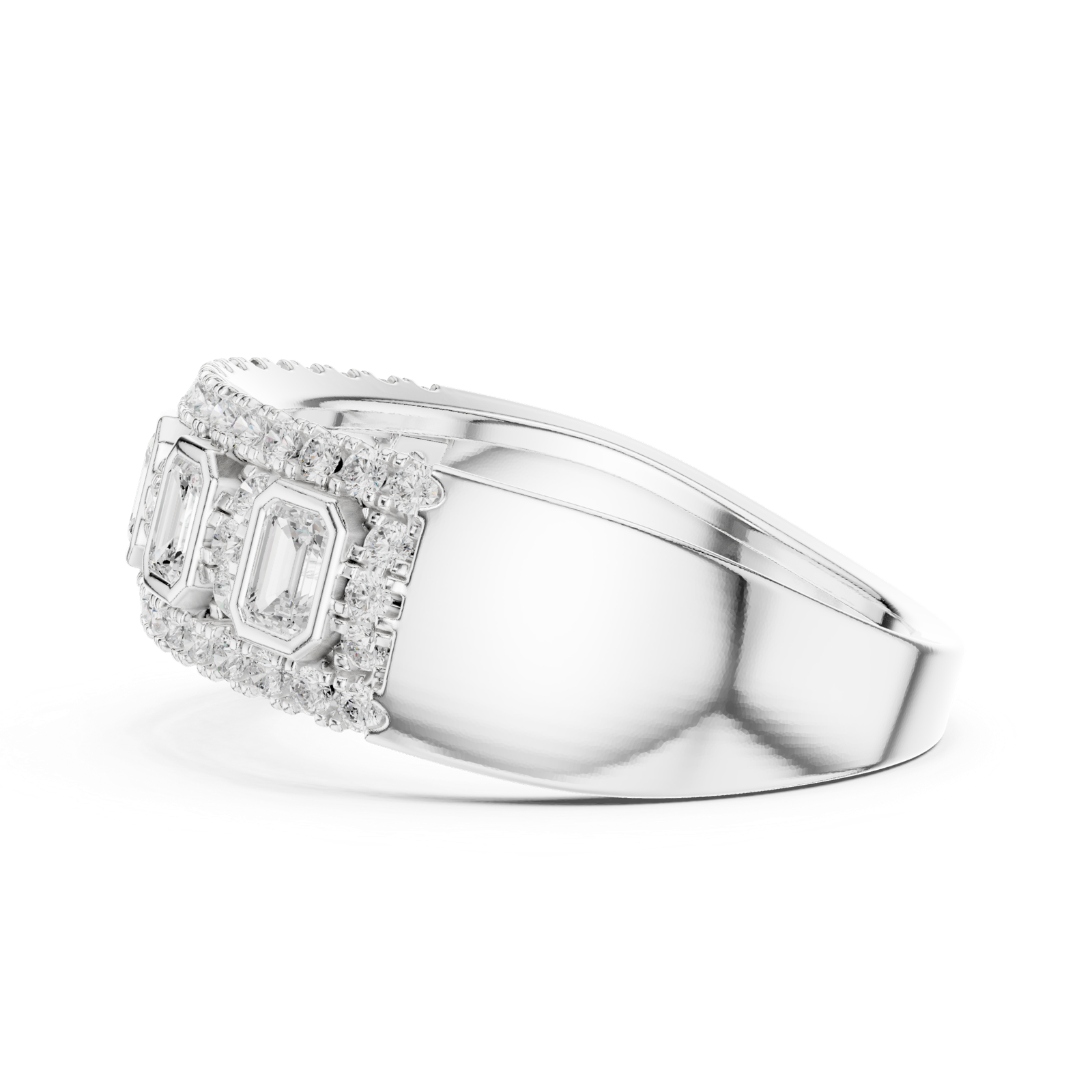 Gold Ring DDLR-450, White Gold, view 3