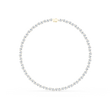14K Solid Gold Lab Diamond Tennis Necklace, Yellow Gold