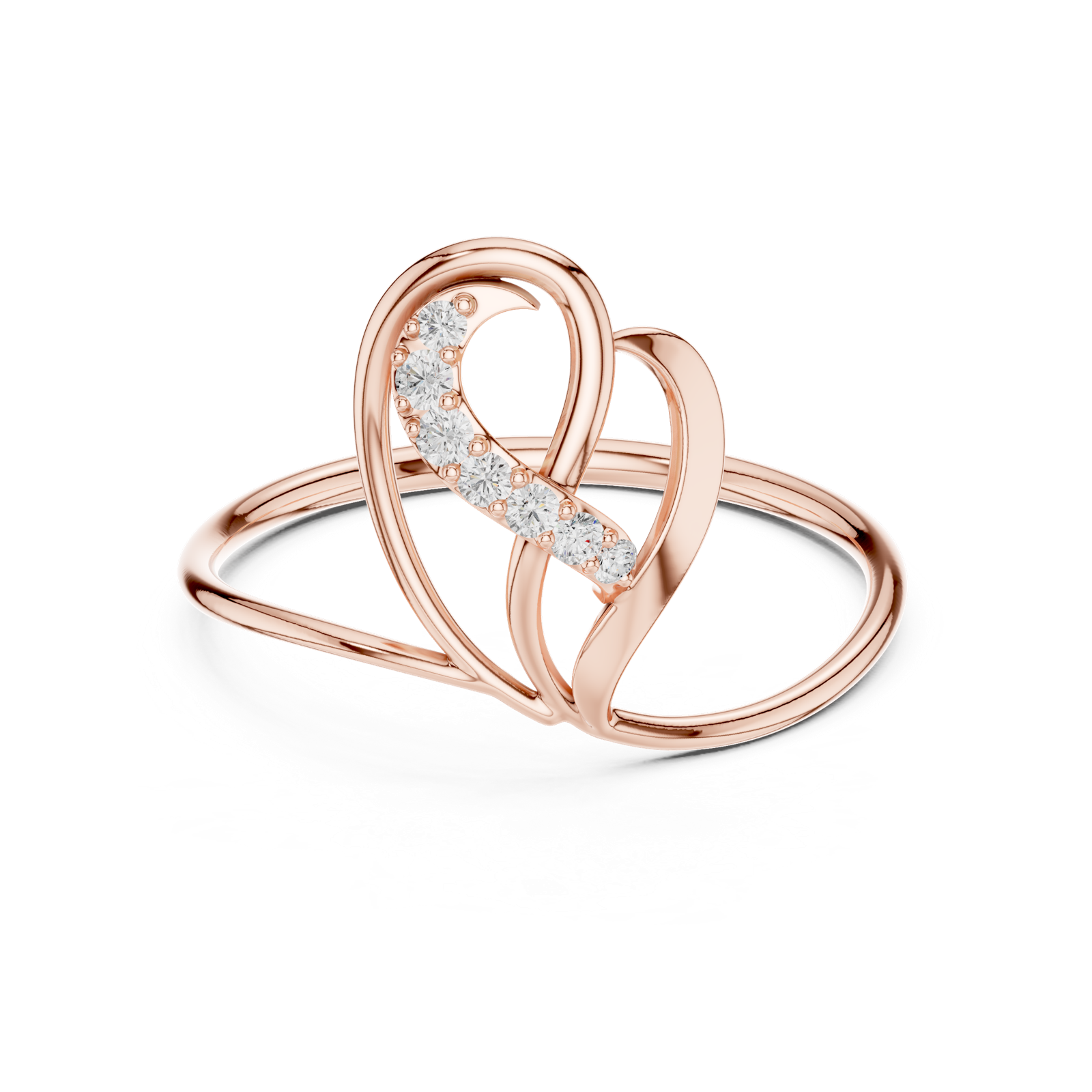 Gold Ring 1 (129), Rose Gold, view 4
