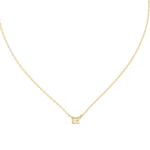 14K Solid Gold Lab Diamond Solitaire Pendant Necklace, Yellow Gold, view 4