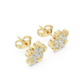 Gold Earrings 9-10033E, Yellow Gold, view 2