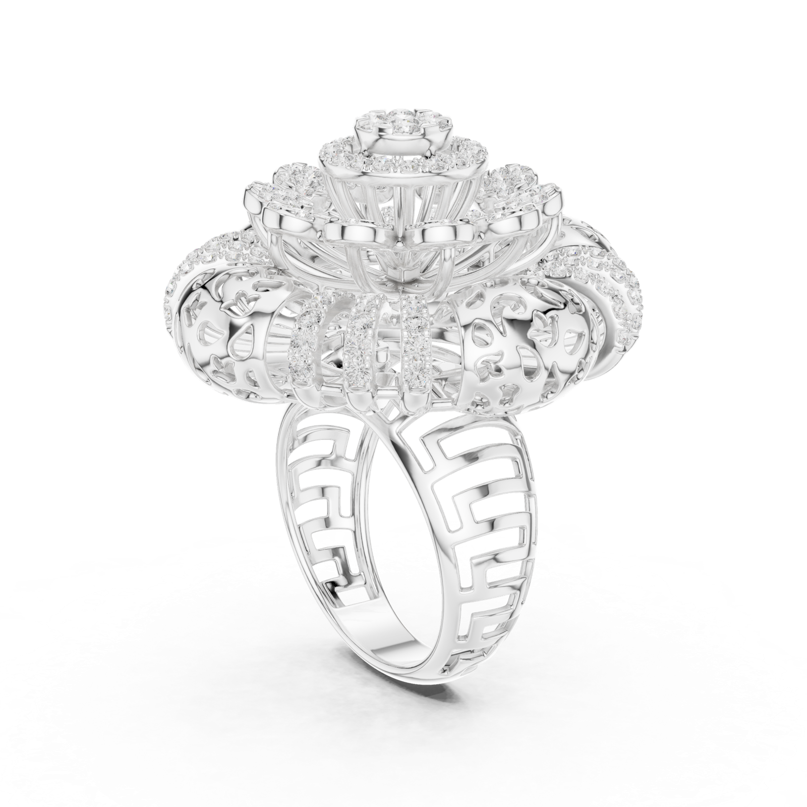 Gold Ring DDLR-774, White Gold, view 1