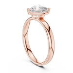Gold Jewelry L36-10, Heart center stone, Rose Gold, view 1