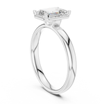 Gold Jewelry L36-10, Emerald center stone, White Gold, view 1