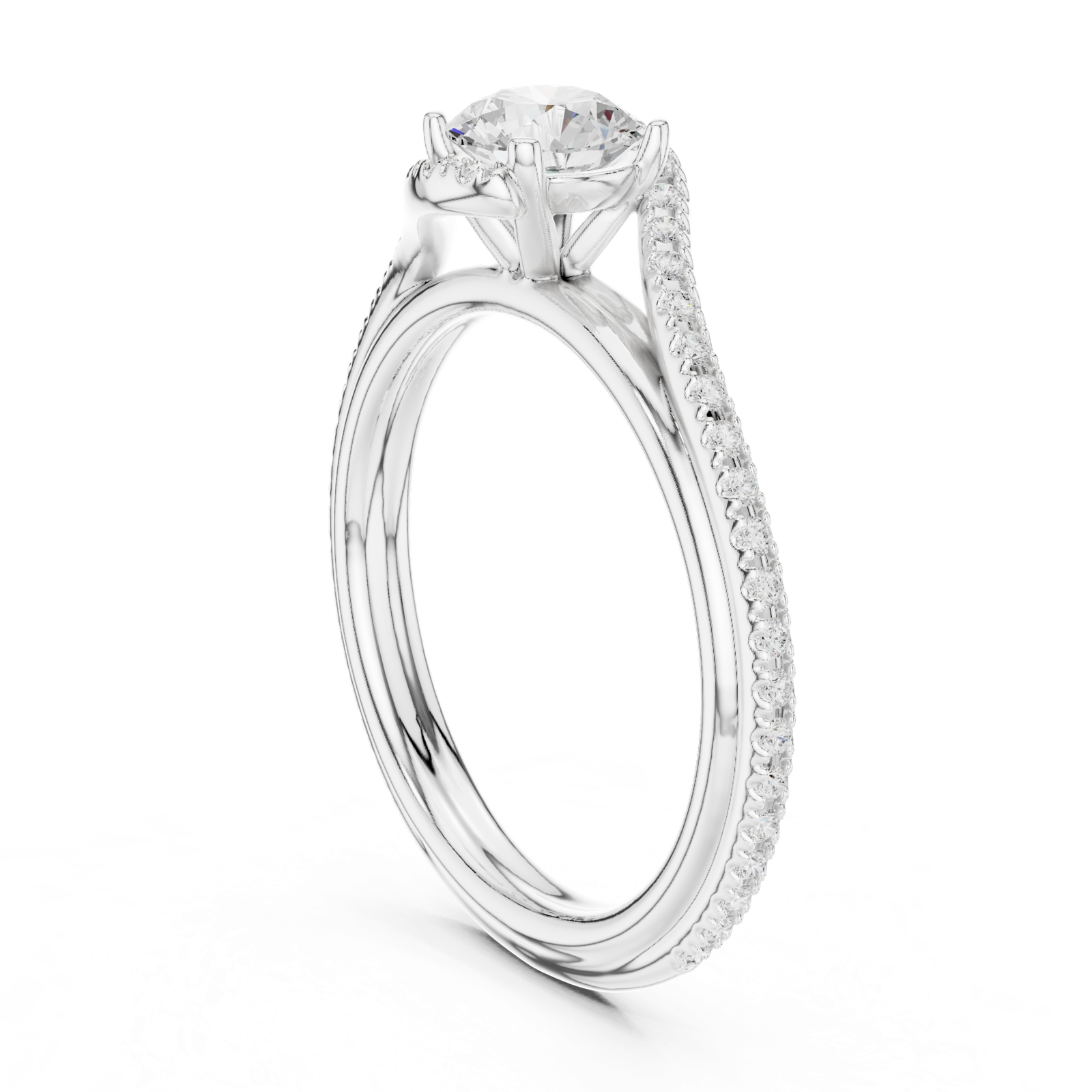 Gold Ring LR-0336, White Gold