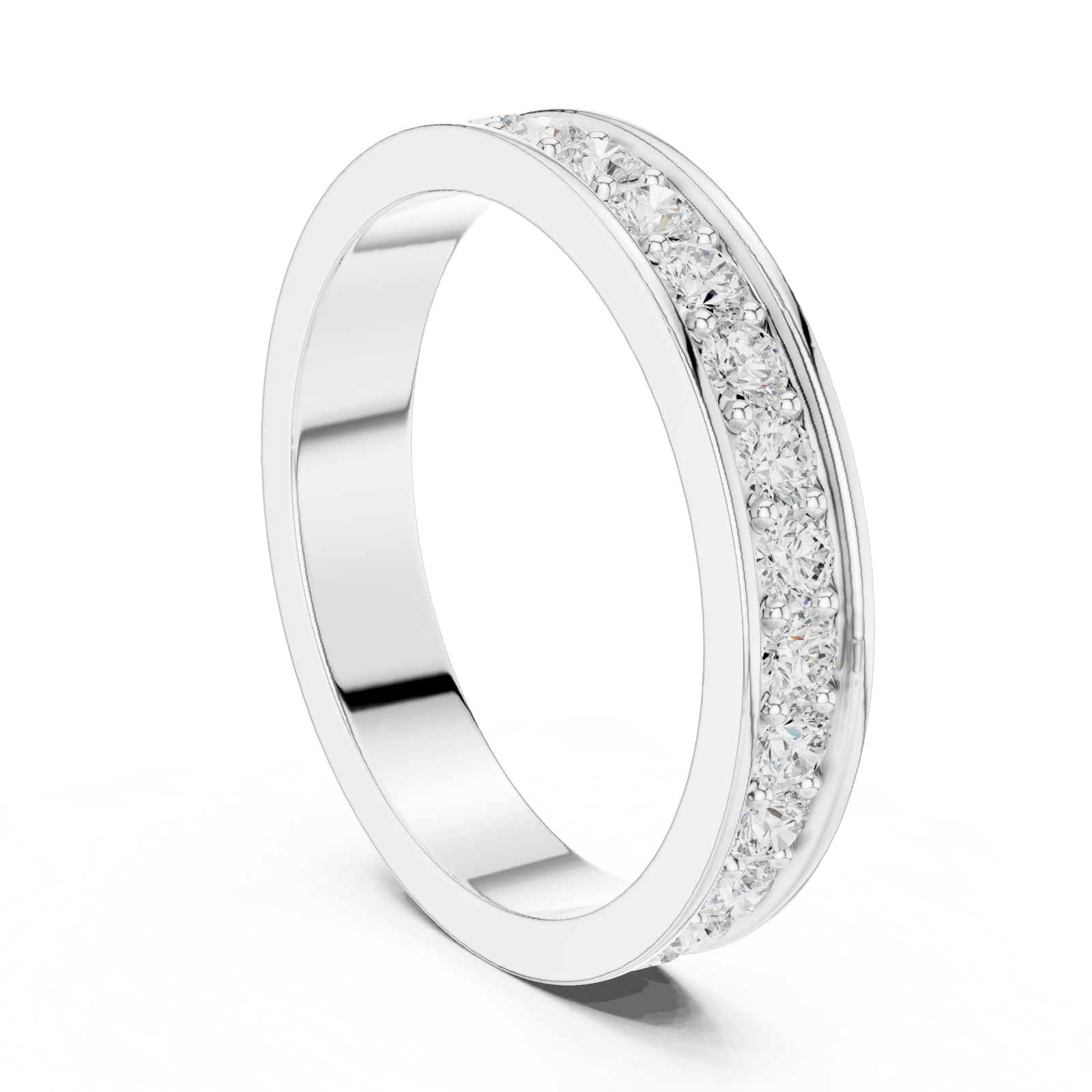 Gold Ring DDLR-1118, White Gold, view 1
