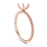 Gold Jewelry L36-15, Round center stone, Rose Gold, view 1