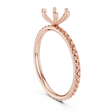 Gold Jewelry L36-15, Round center stone, Rose Gold, view 1
