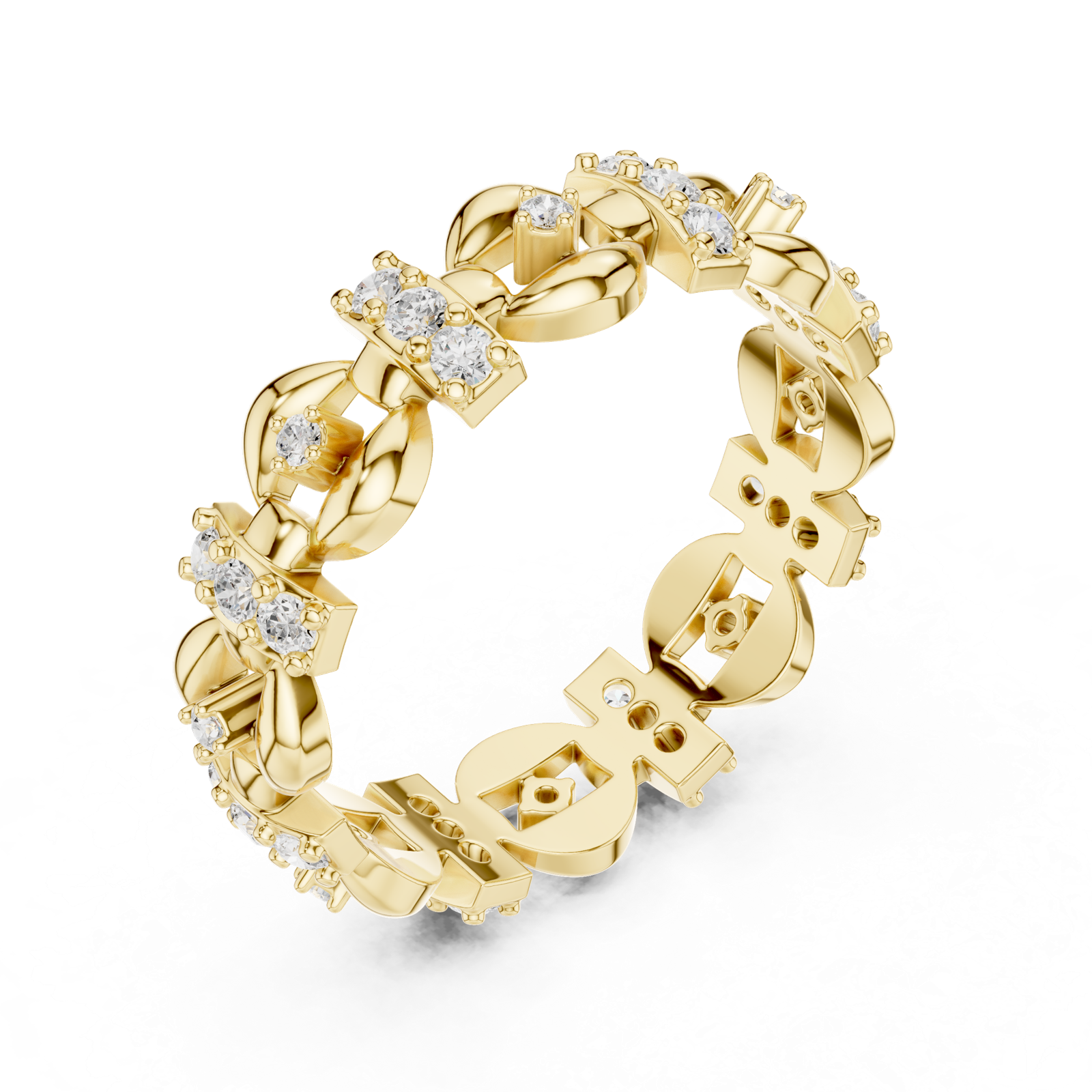 Gold Ring R33, Yellow Gold, view 2