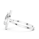 Gold Ring ALR-226, White Gold, view 3