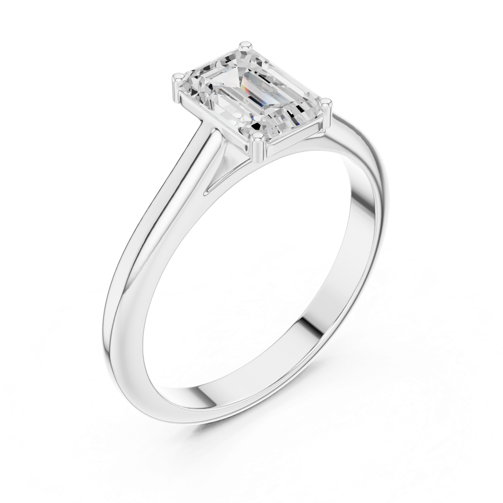 Gold Ring DDLR-1077, White Gold, view 2