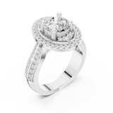 Gold Ring DDLR-401, White Gold, view 2