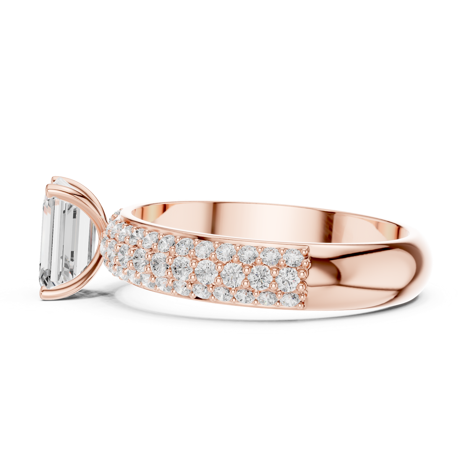 Gold Ring DDLR-1066, Rose Gold, view 3