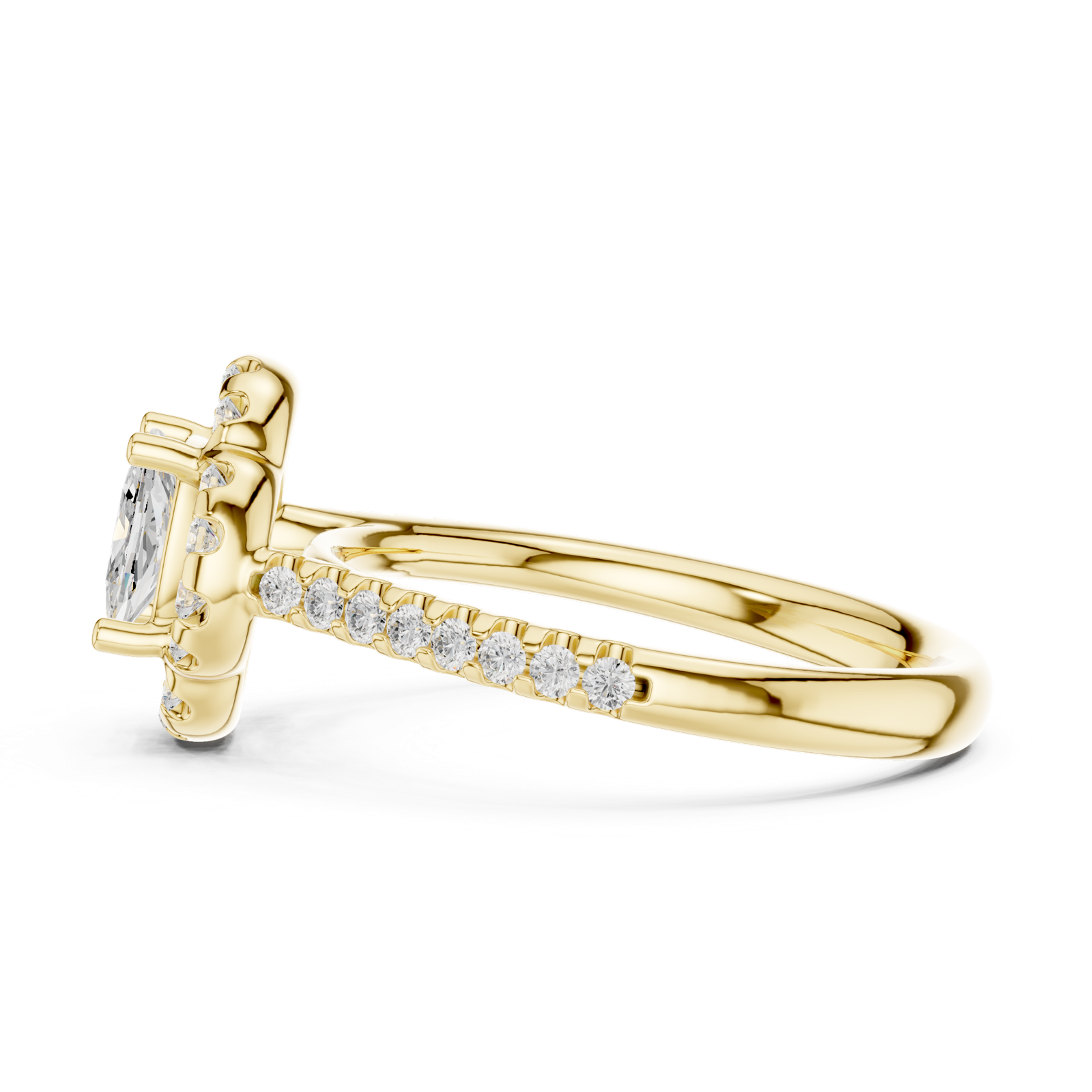 Gold Ring DDLR-535, Yellow Gold, view 3