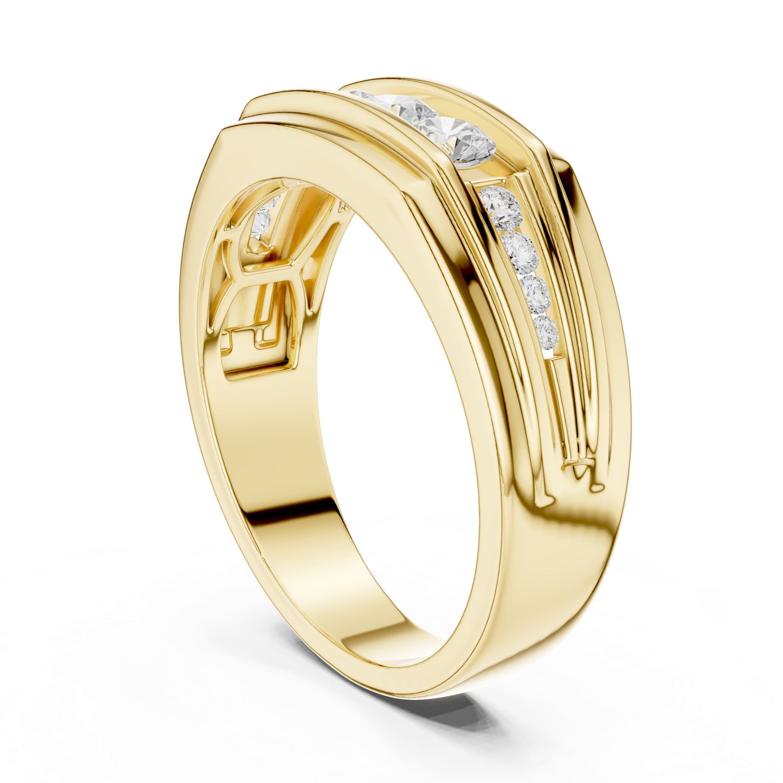 Gold Men's Ring GGR-0018, Yellow Gold, view 1