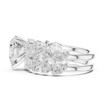 Gold Ring DDLR-443, Pear center stone, White Gold, view 3