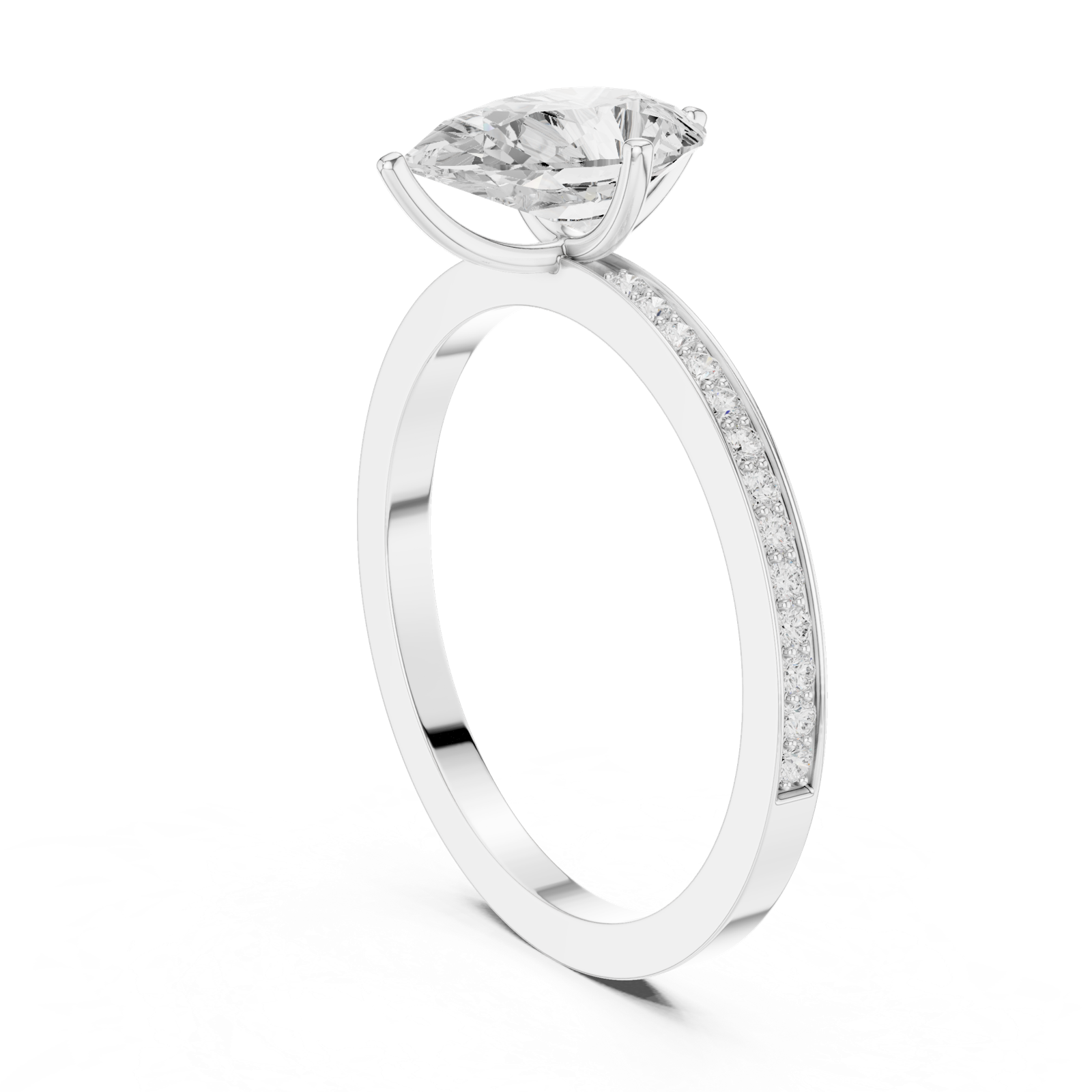 Gold Ring DDLR-1091, White Gold, view 1