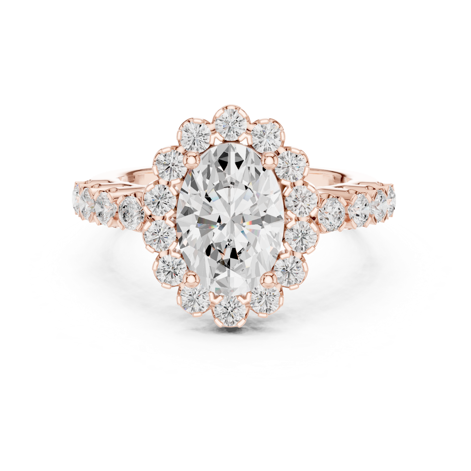 Gold Ring DDLR-365, Rose Gold, view 4