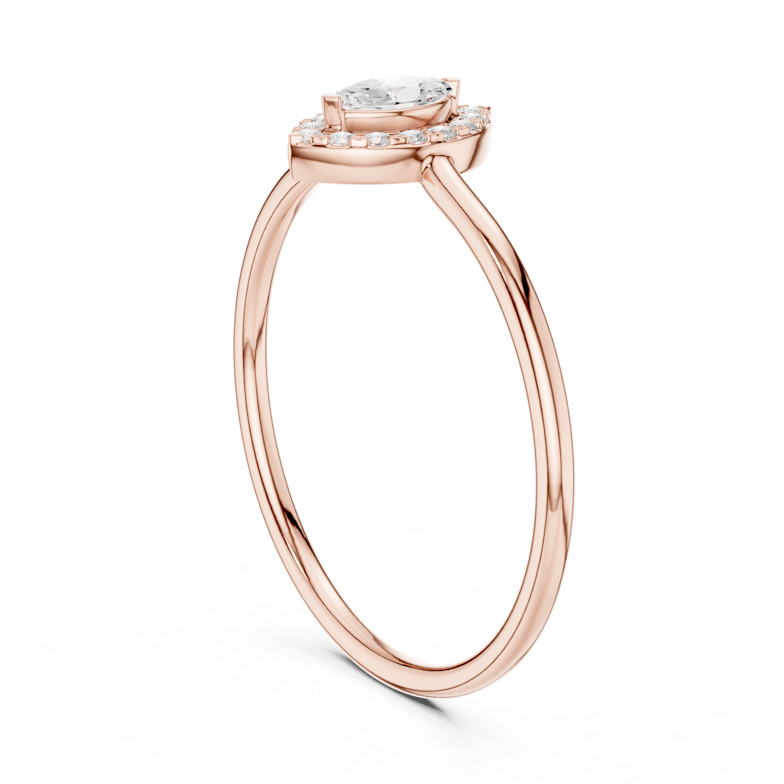 Gold Ring HLR-205, Rose Gold, view 1